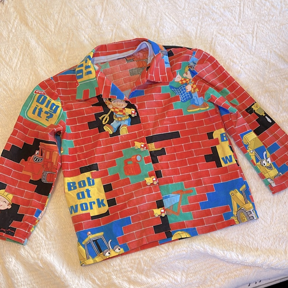 Handmade Bob the Builder Kids Button Up
